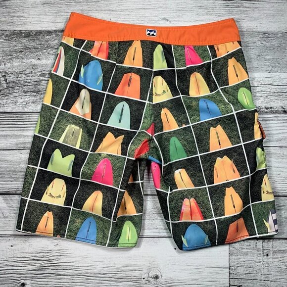 Billabong Surf Swim Board Shorts Donavon Collection Surfboard Print - Picture 7 of 10